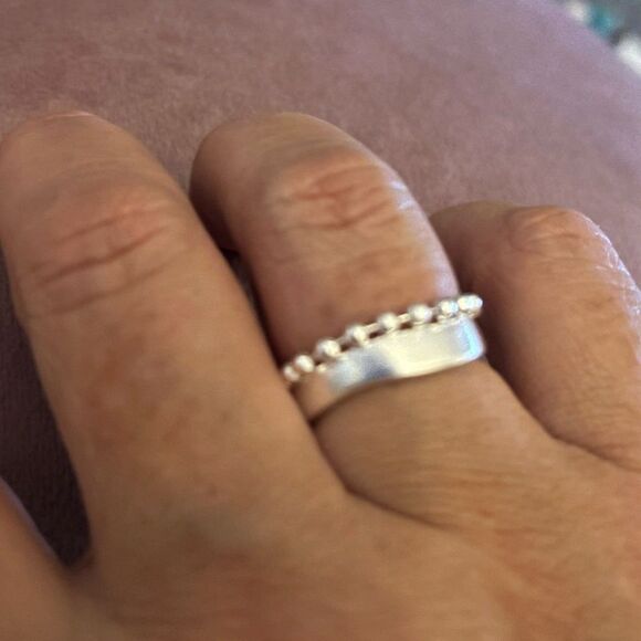 The Modern Chain Ring adjustable in 925 silver - Picture 8 of 8